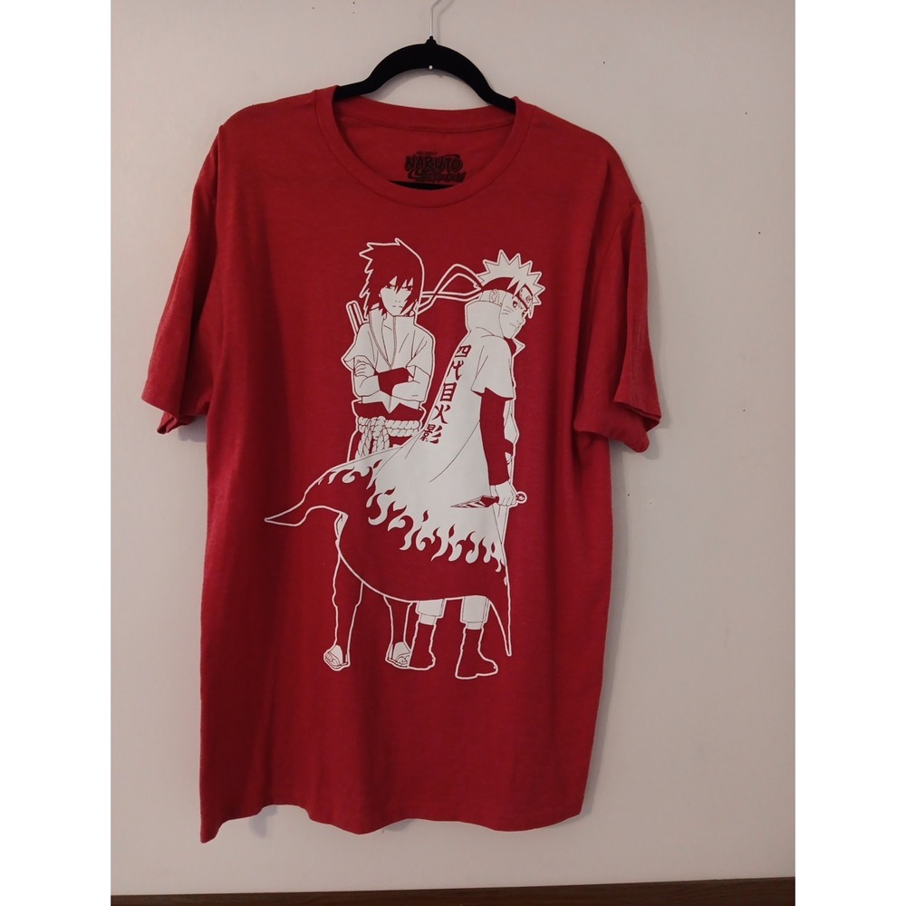Naruto Shippuden Manga Anime Ripple Junction T-Shirt Sz. L Red
